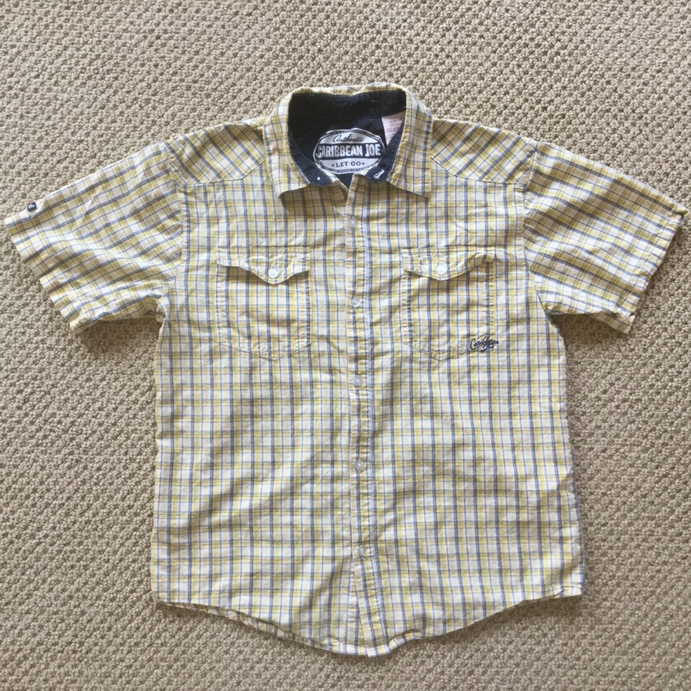 Boy's Short Sleeves Button Top